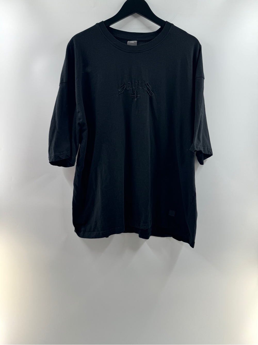 Saints Studio Black Embroidered Oversized T-Shirt – Men’s 3XL